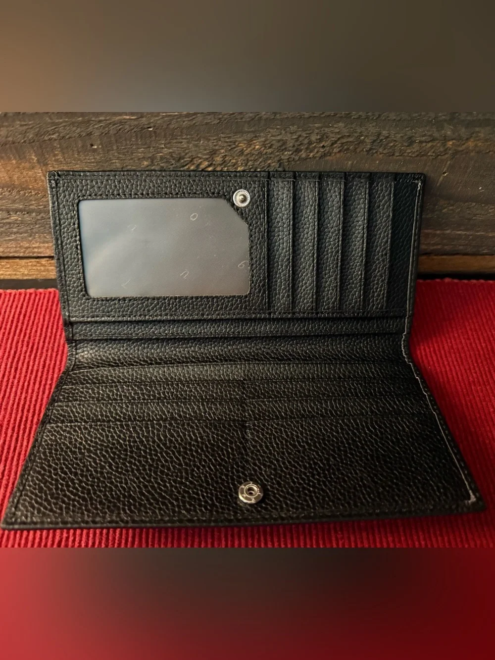 YNS Generic Black Leather Long Wallet - Picture 2 of 6